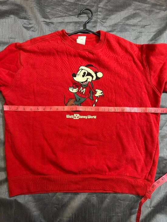 Vintage Disney Holiday Mickey Mouse Sweatshirt Size L - Picture 2 of 12